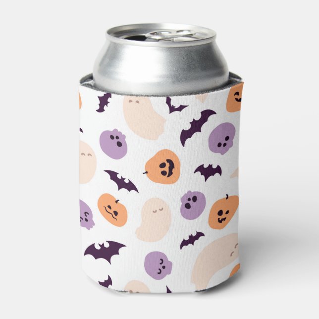Enfriador De Latas Patrón de Halloween para niños divertidos (Lata Anverso)