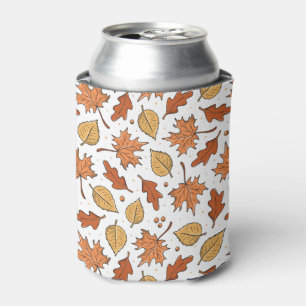 Enfriador De Latas Patrón de hojas y maíz otoñales