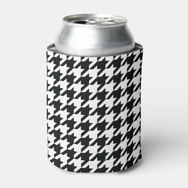 Enfriador De Latas Patrón de Houndstap Blanco negro (Lata Anverso)