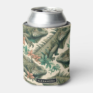 Enfriador De Latas Patrón de iguana de época