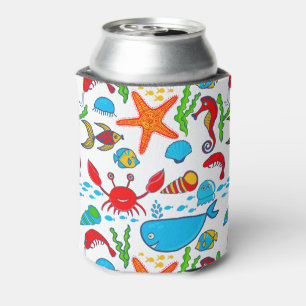 Enfriador De Latas Patrón de Ilustracion de vida útil de color