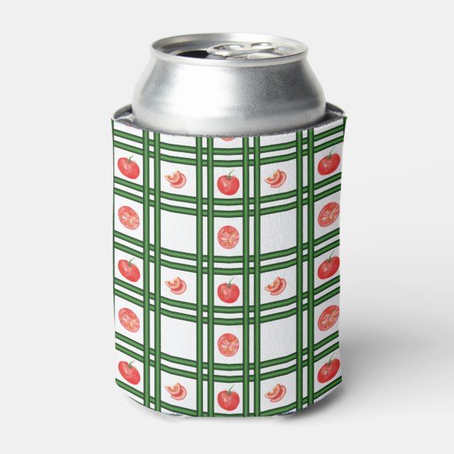 Enfriador De Latas Patrón de jardinero de tomates frescos (Lata Anverso)