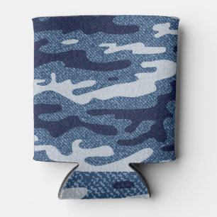Enfriador De Latas Patrón de jeans de denim para el camuflaje visto