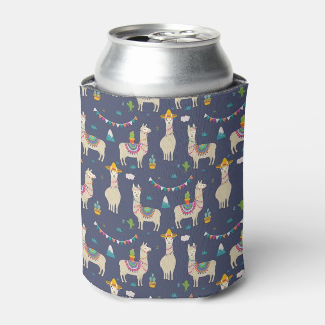 Enfriador De Latas Patrón de Llama de Celebración (Lata Anverso)