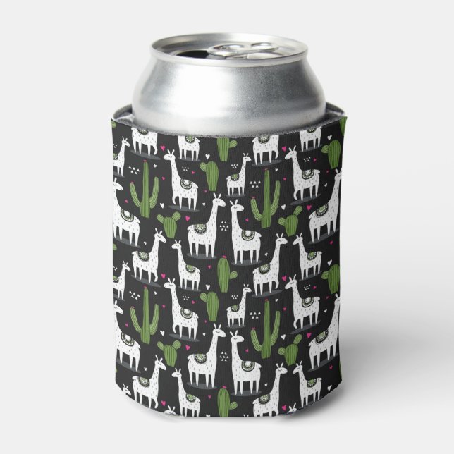 Enfriador De Latas Patrón de llamadas felices (Lata Anverso)