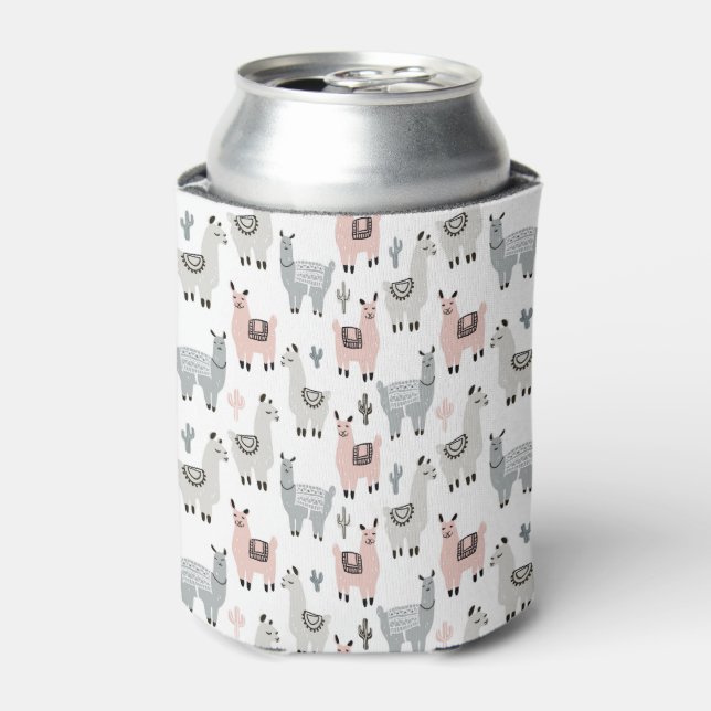 Enfriador De Latas Patrón de Llamas Sonrientes (Lata Anverso)