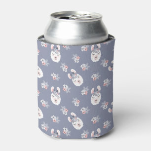 Enfriador De Latas Patrón de Llamas y Flores
