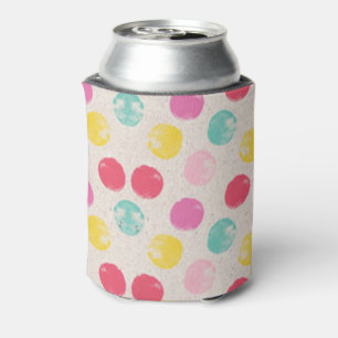 Enfriador De Latas Patrón de lunares coloridos y lindos