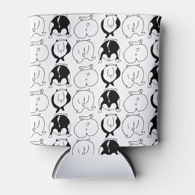 Enfriador De Latas Patrón de manchas de hámster (Anverso)