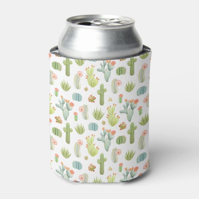 Enfriador De Latas Patrón de mantenimiento de cactus (Lata Anverso)
