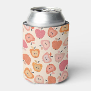 Enfriador De Latas Patrón de manzana rosa y naranja