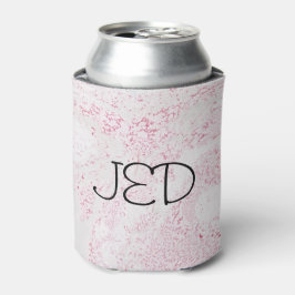 Enfriador De Latas Patrón de mármol rosa y blanco