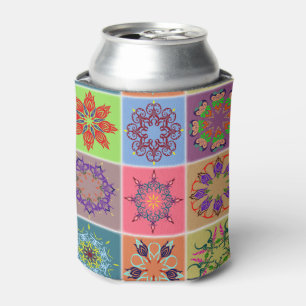 Enfriador De Latas Patrón de mosaico de Mandala colorido - Geométrico