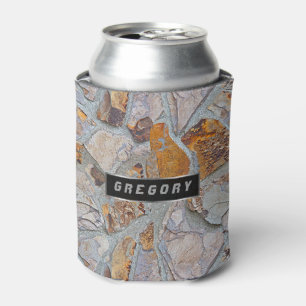 Enfriador De Latas Patrón de mosaicos de piedra natural rústica