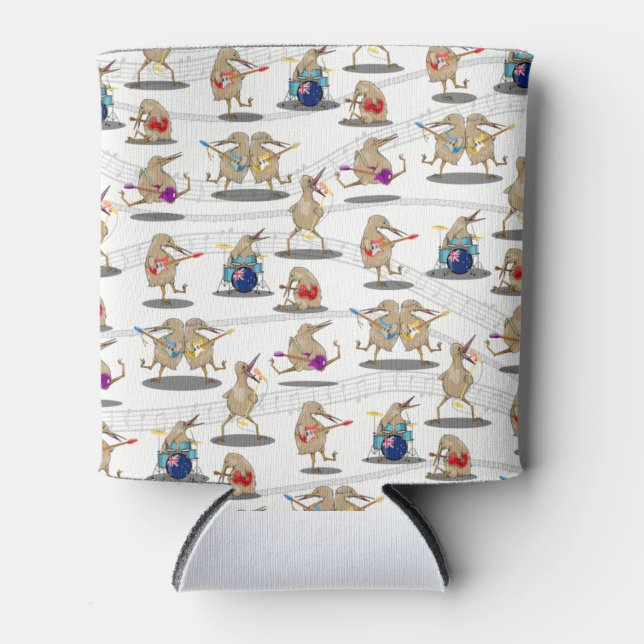 Enfriador De Latas Patrón de música de Kiwi (Anverso)