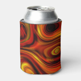 Enfriador De Latas Patrón de naranja y amarillo intenso