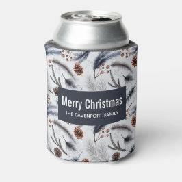 Enfriador De Latas Patrón de Navidades de agujas de pino y pino
