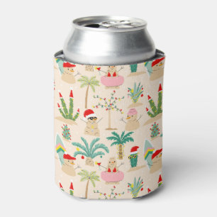 Enfriador De Latas Patrón de Navidades de vibraciones de vacaciones t