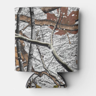 Enfriador De Latas Patrón de nieve 2 del camuflaje de caza