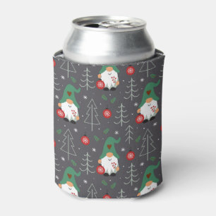 Enfriador De Latas Patrón de ornamentos de árbol de navidad de gnomo 