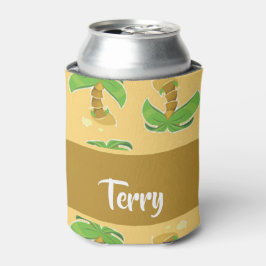 Enfriador De Latas Patrón de palmeras tropicales