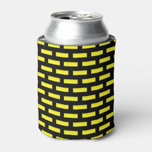 Enfriador De Latas Patrón de pared negro y amarillo