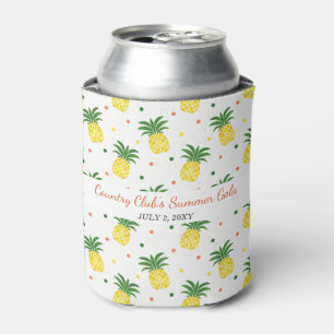 Enfriador De Latas patrón de piña acuarela