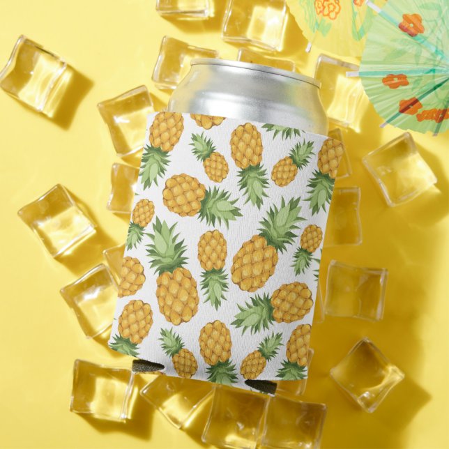 Enfriador De Latas Patrón de piña personalizado (Verano in situ)