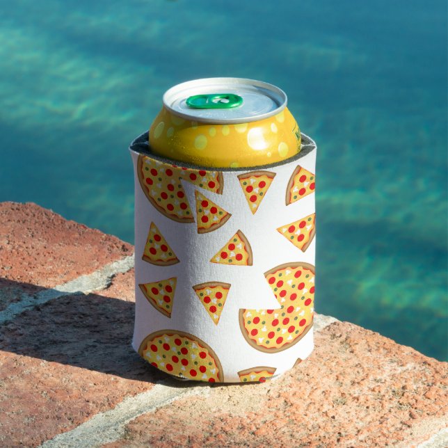 Enfriador De Latas Patrón de pizzas y rodajas divertidas de Guay en b (Piscina in situ)