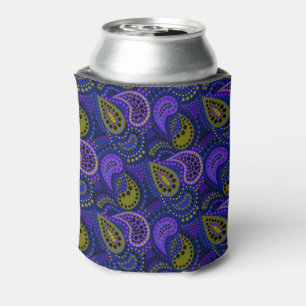 Enfriador De Latas Patrón de puntos polka abstractos de pepinos turco