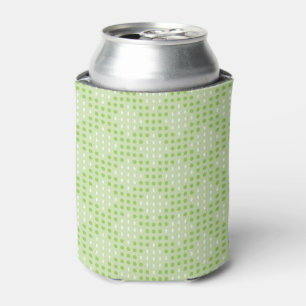 Enfriador De Latas Patrón de puntos y óvalos verdes planos