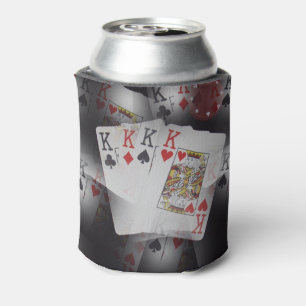 Enfriador De Latas Patrón de Quad Reyes de Cartas de Póquer,