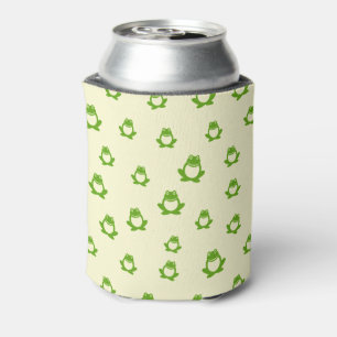 Enfriador De Latas Patrón de rana verde