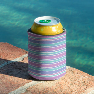 Enfriador De Latas Patrón de rayas pastel