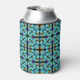 Enfriador De Latas Patrón de repetición translúcido de puntos pastel 