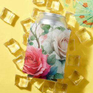Enfriador De Latas Patrón de Rosa Caprichoso