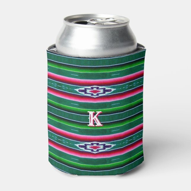 Enfriador De Latas Patrón de sarape mexicano sin monograma (Lata Anverso)