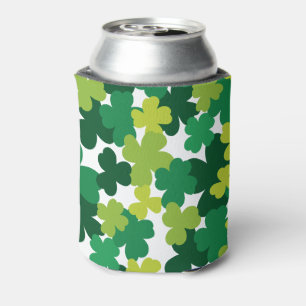 Enfriador De Latas Patrón de Shamrock del Día de San Patricio