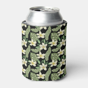 Enfriador De Latas Patrón de superficie floral Flores y hojas tropica
