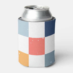 Enfriador De Latas patrón de tablero de ajedrez colorido