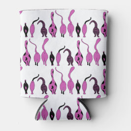 Enfriador De Latas Patrón de topo de gato púrpura