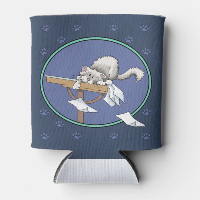 Enfriador De Latas Patrón de travesía de gatos (Anverso)