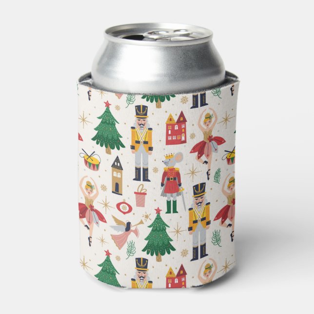 Enfriador De Latas Patrón de vacaciones de ballet de petaca (Lata Anverso)