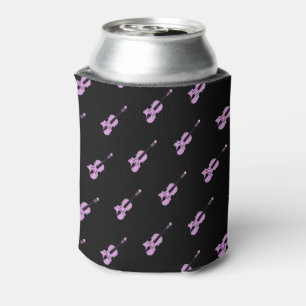 Enfriador De Latas Patrón de violín rosa/púrpura