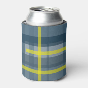 Enfriador De Latas Patrón de yeso azul y amarillo