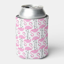 Enfriador De Latas Patrón Flamingo Rosa Girly Simple Moderno