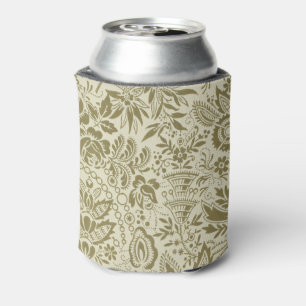 Enfriador De Latas Patrón floral Damask antiguo Paisley