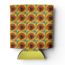 Patrón floral de girasol amarillo y bronce