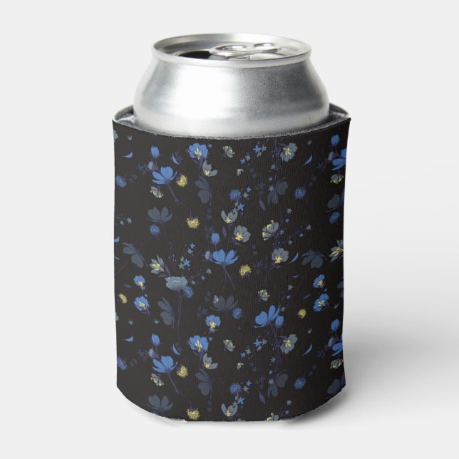 Enfriador De Latas Patrón floral de soplo de viento (Lata Anverso)