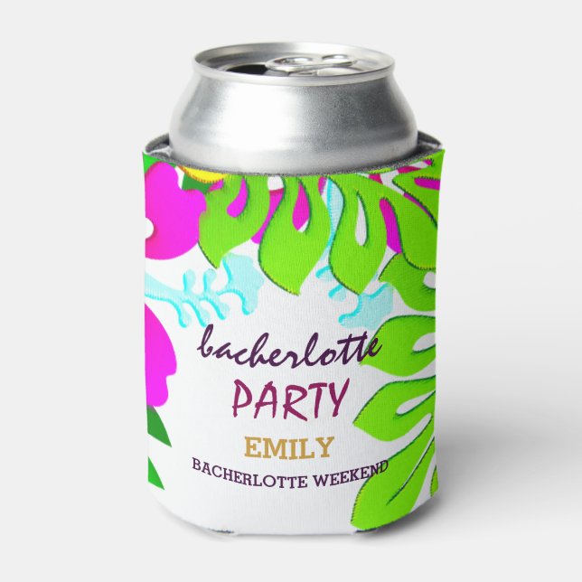 Enfriador De Latas Patrón floral Fiesta de Bacherlotte (Lata Anverso)